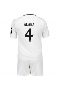 Real Madrid David Alaba #4 Babytruitje Thuis tenue Kind 2024-25 Korte Mouw (+ Korte broeken)